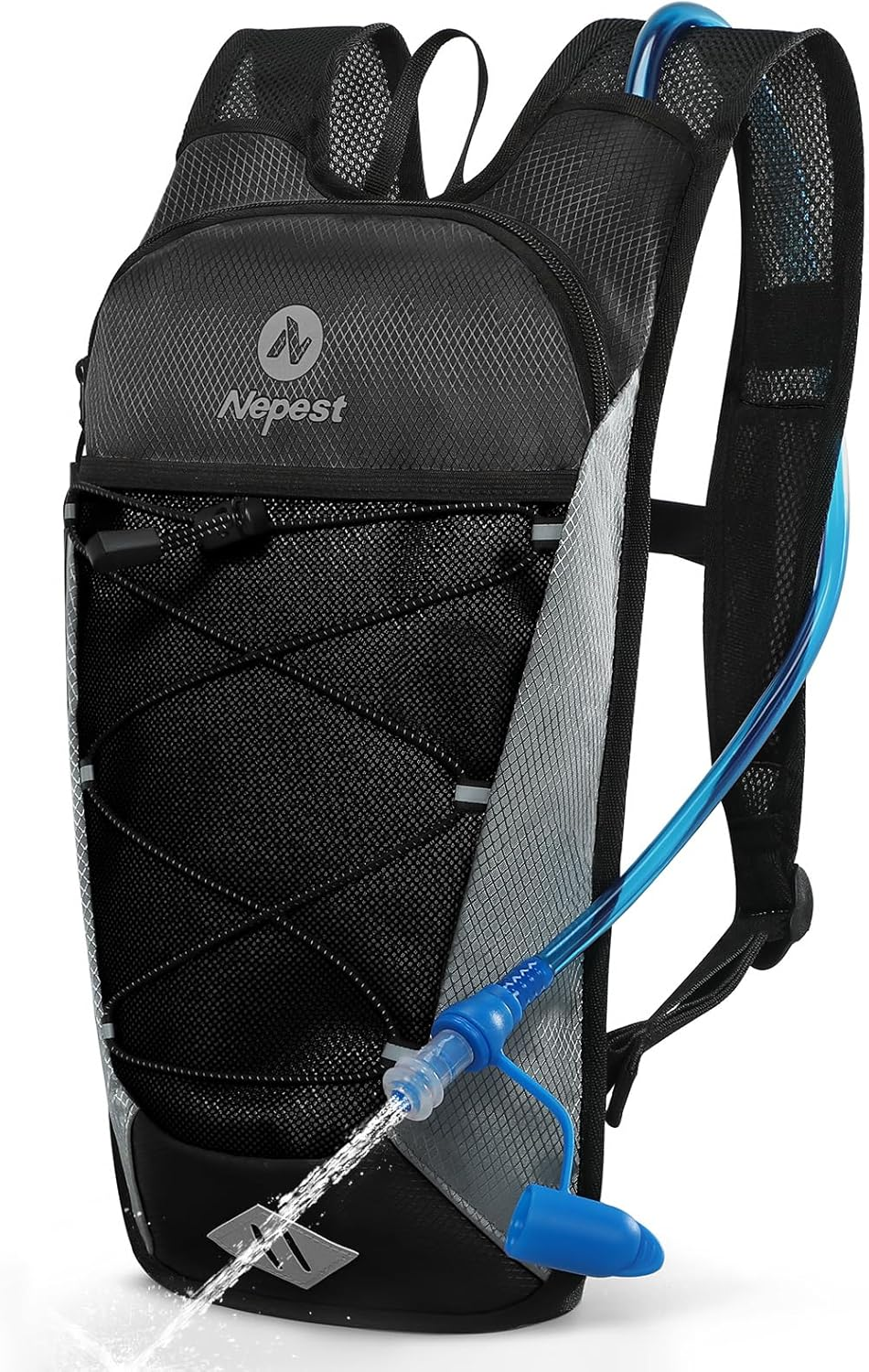 Nepest Hydration Backpack with 2L Water Bladder for Cycling, Water Backpack for Hiking Running, Lightweight Hydration Pack