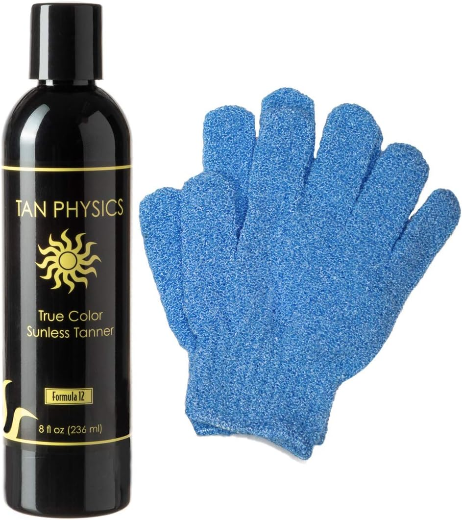 Tan Physics True Color Tanner 8 Oz W/ FREE Pair Exfoliation Gloves by Sans-Sun image number 2