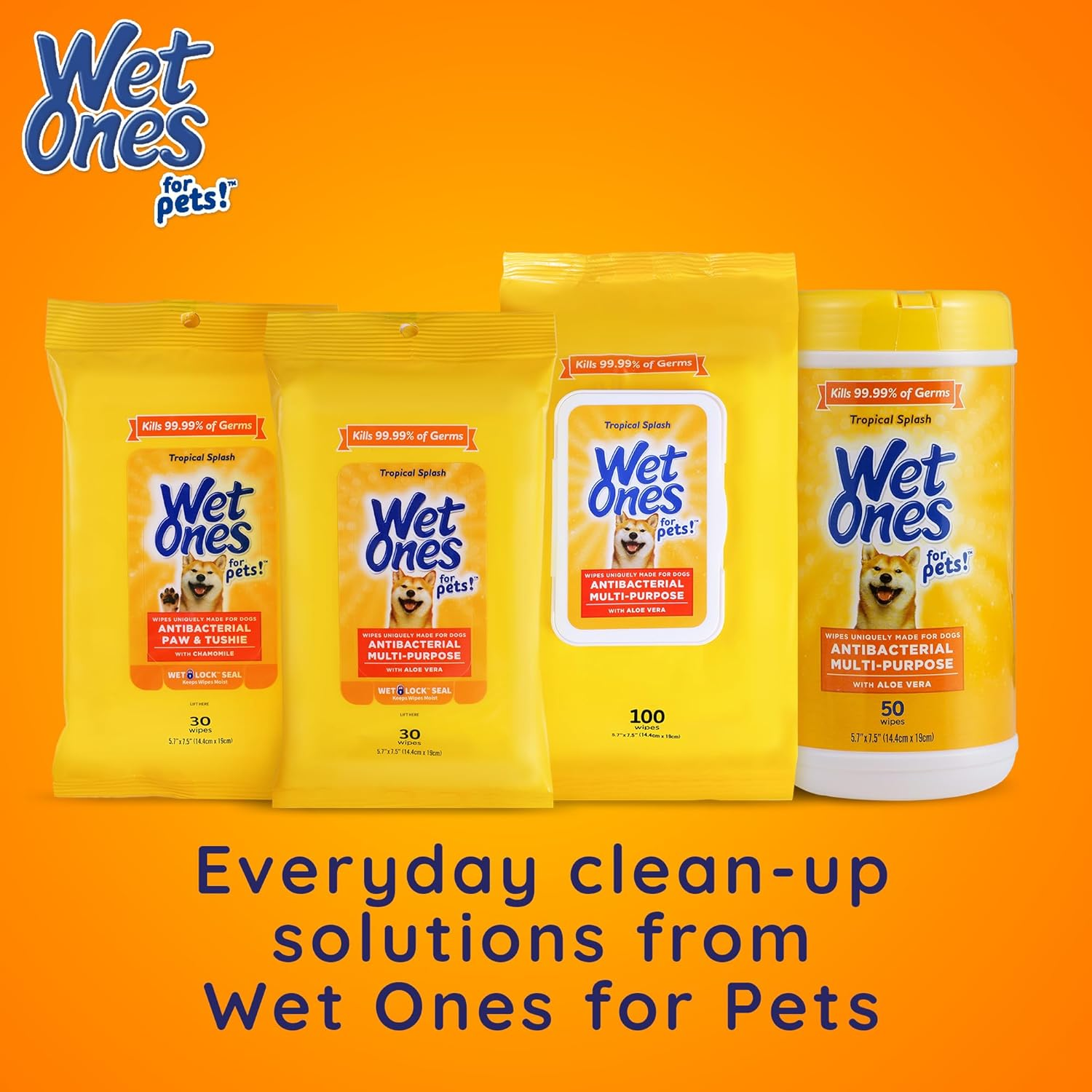 Wet Ones for Pets Antibacterial Dog Paw Cleansing Foam with Built-In Paw Scrubber Brush, Tropical Splash Scent, 5 Oz | Dog Paw Cleaner with Antibacterial Foam and Brush image number 3
