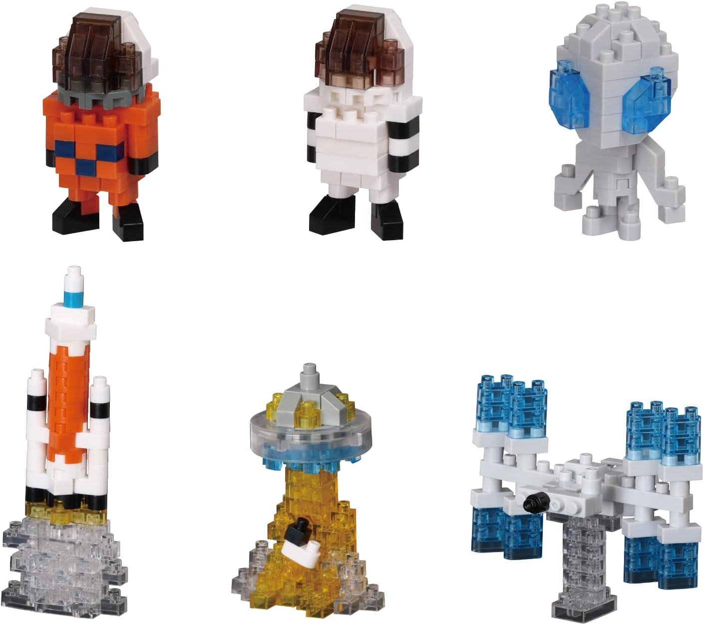 Kawada NBMC_58S Nanoblock Mini Nano Space Collection (Box) 1 Box = 6 Pieces, Total of 6 Types image number 1