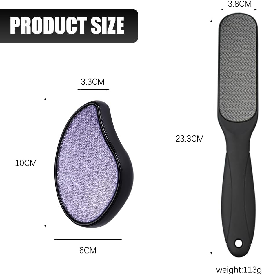 XFSRG 2-In-1 Nano Glass Callus Remover, Highly Effective Callus File, Pedicure for Feet, Callus Removal, Foot Care Device (Black) image number 6