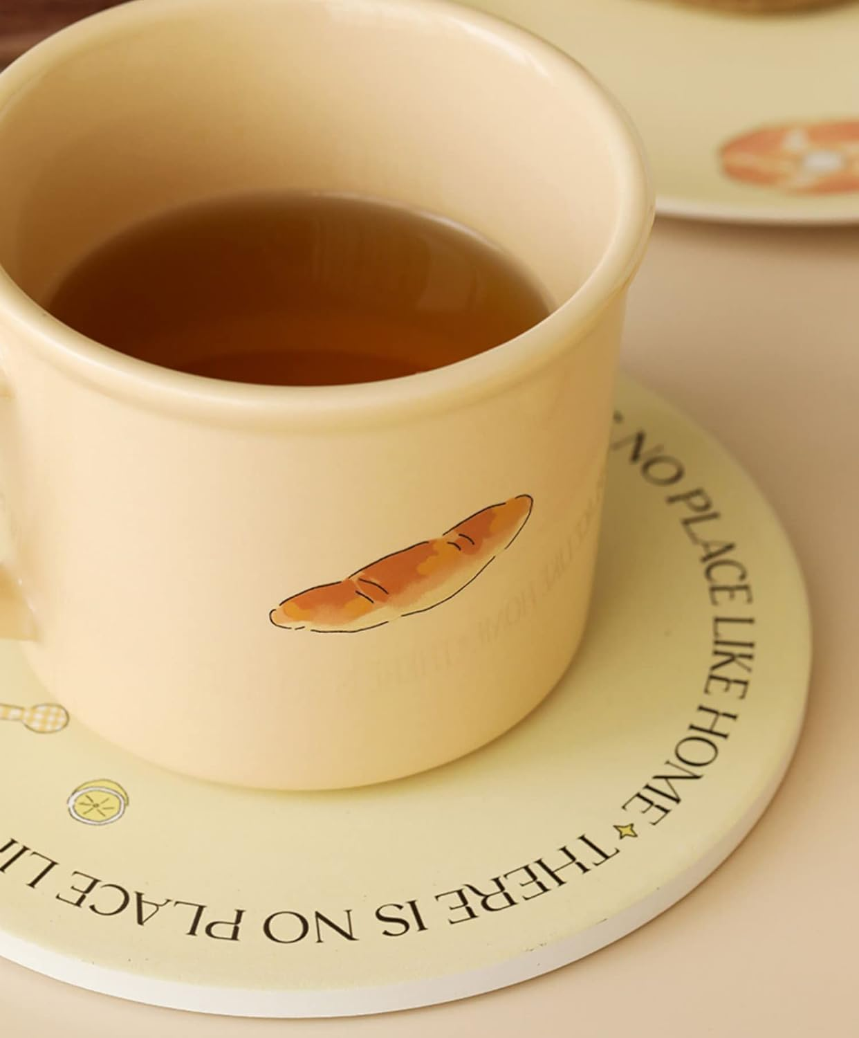 Cute Morning Coffee Mug 380Ml/12Oz Kawaii Bunny and Toast Bagel Household Ceramics Latte Milk Tea Cup for Boys Girls Kids Daughter Son Home Family (Toast) image number 2