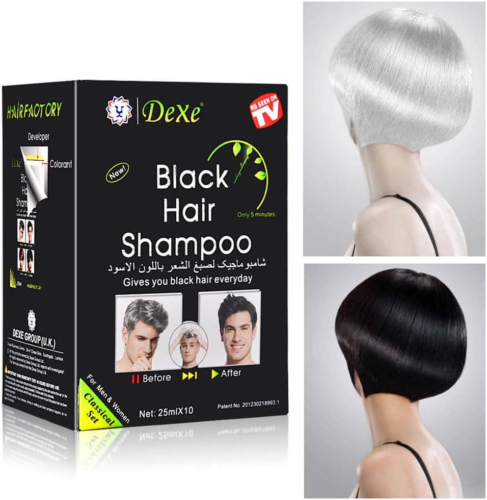 30 PCS Black Hair Shampoo 5 Mins Dye Hair into Black Herb Natural Faster Black Hair Restore Colorant Shampoo Treatment Restore Hair Shine, and Reduce Frizz, Regain Youth for Your Hair image number 3
