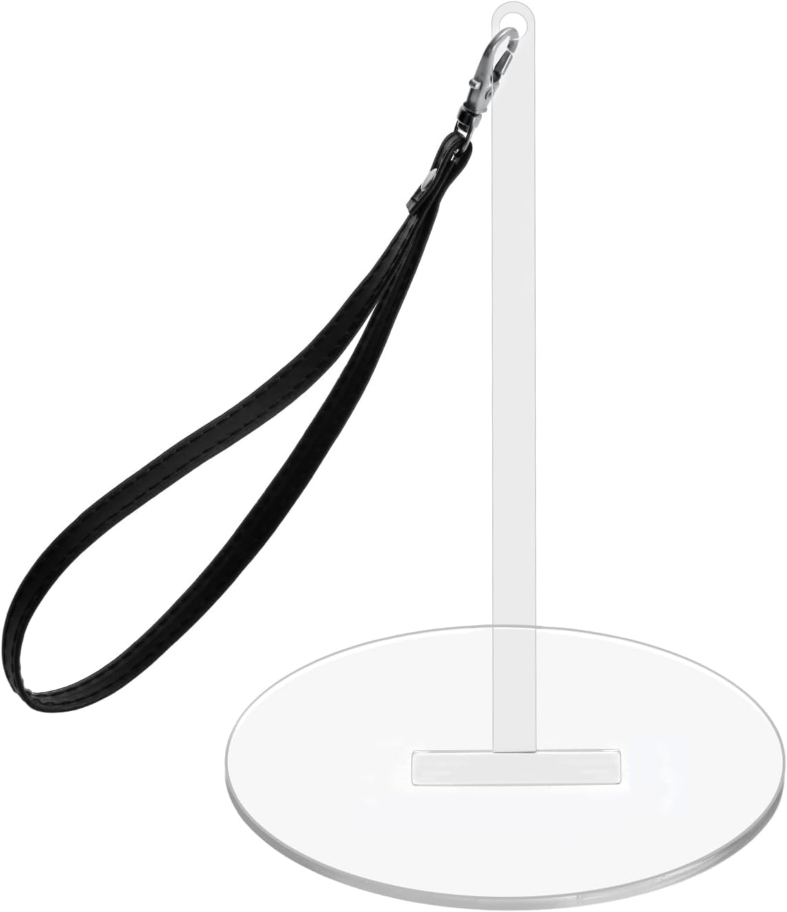 NQEUEPN Large Wrist Yarn Holder, Acrylic Yarn Holder with Wrist Strap Portable Yarn Organizer Yarn Holder Spinner for Craft Lovers Knitting, Prevent Tangling, M, Transparent, Black image number 5