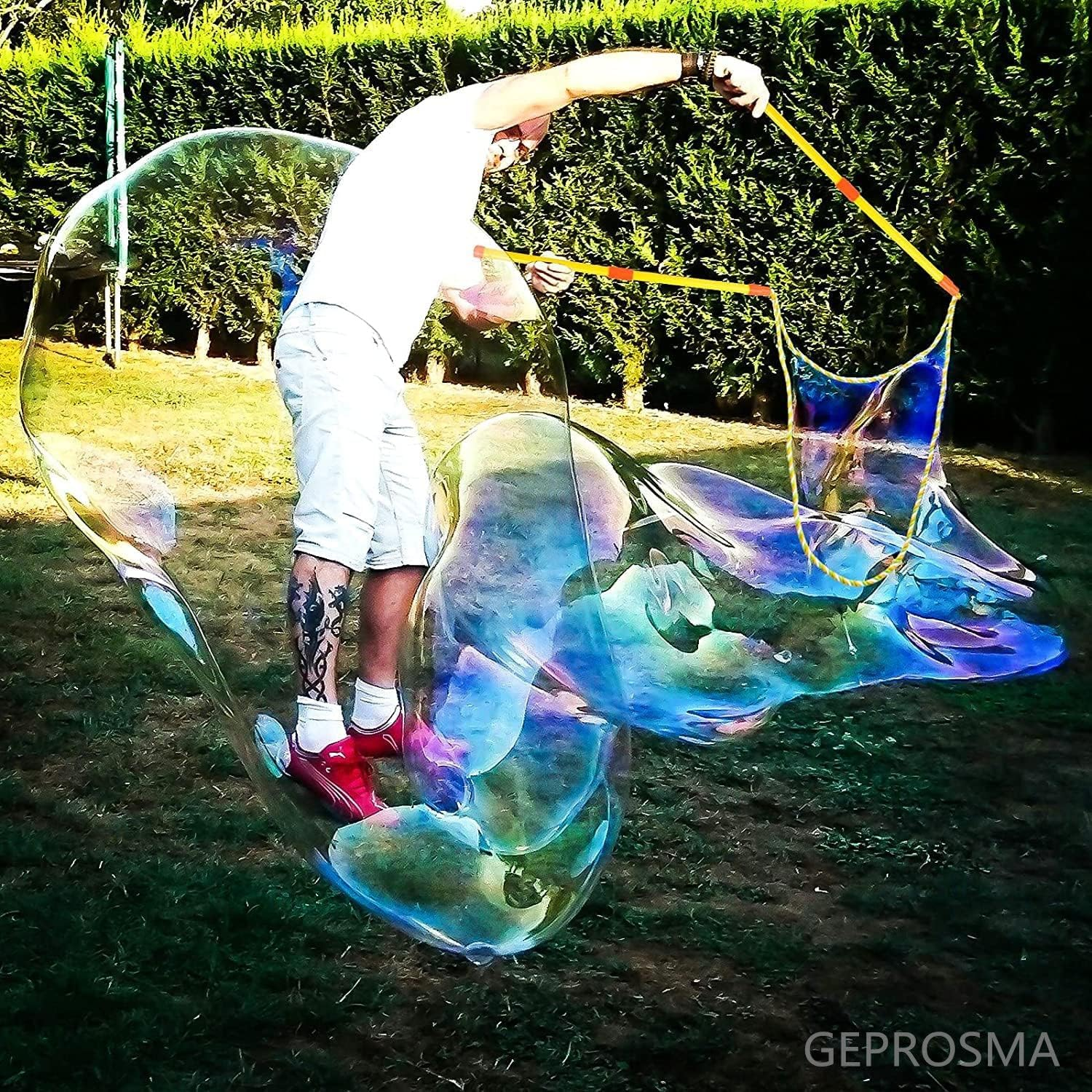 Bubble Machine Giant Bubble Wands Kit for Kids Toddlers,55Cm Big Bubble Wands Bulk Set,Large Bubble Rope Blower Maker,Outdoor Toys Garden Games Party Favors Gifts image number 2