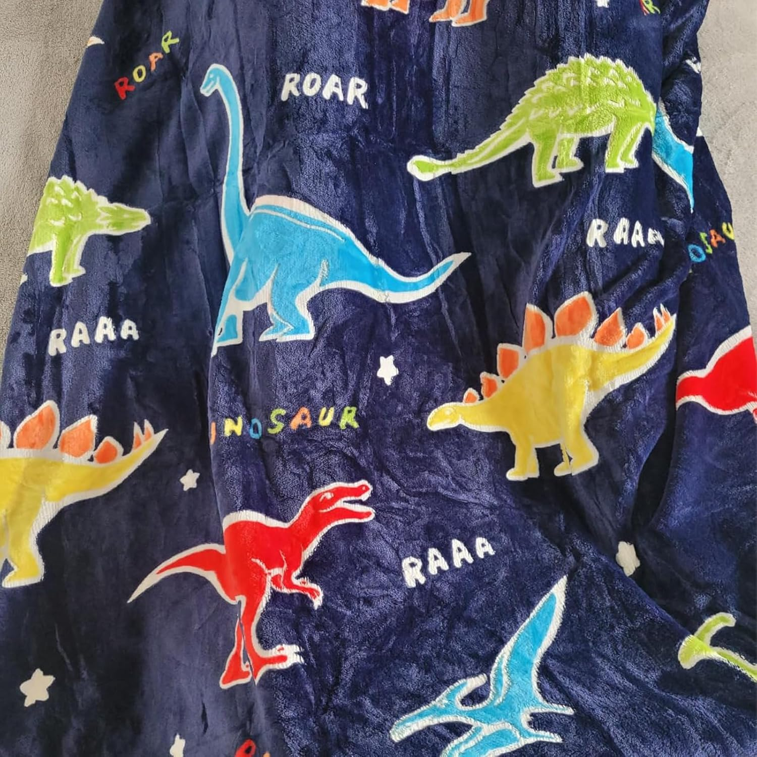 Glowing Dinosaur Blanket in the Dark Ultra Soft and Comfortable Blanket Suitable for Home Decoration, Sofas, Beds, and Cars 50&ldquo;X60&rdquo; image number 3