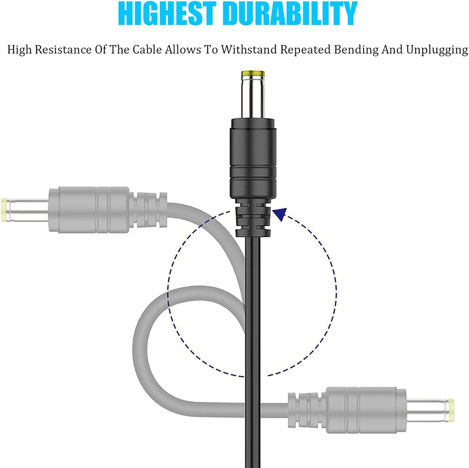 Tunghey DC 8Mm Extension Cable 14AWG, Female to Male Adapter Connector Compatible with G-Z Ye-Ti Jack-Ery Solar Generator Portable Power Station and Solar Panel (3M) image number 3