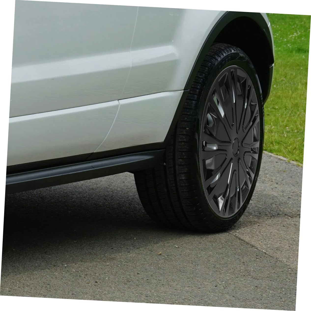 Zerodeko 15-Inch Universal Car Wheel Hub Caps Black Decorative Rim Covers Automotive Hub Covers for Vehicle Wheel Repair and Upgrade image number 2