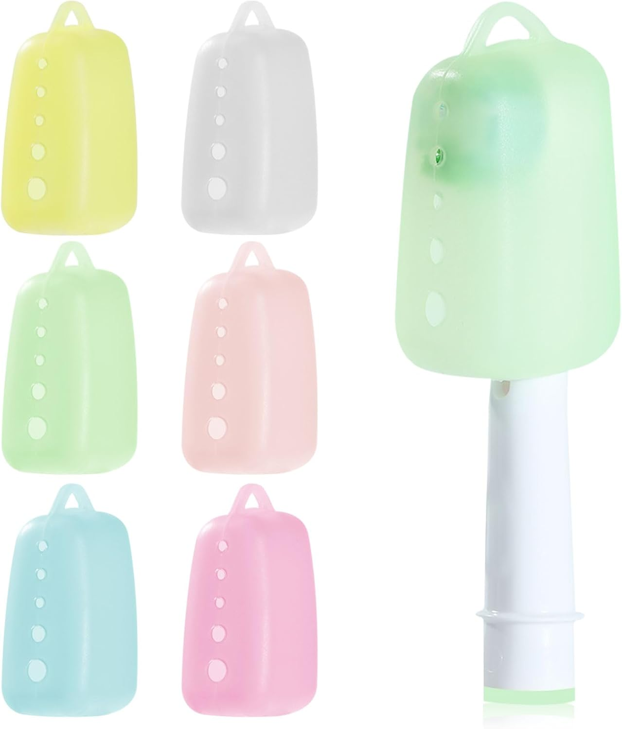 Lapfoon 6 Packs Silicone Toothbrush Covers, Tooth Brush Cover Cap for Electric & Manual Toothbrushes, Toothbrush Travel Essentials image number 4