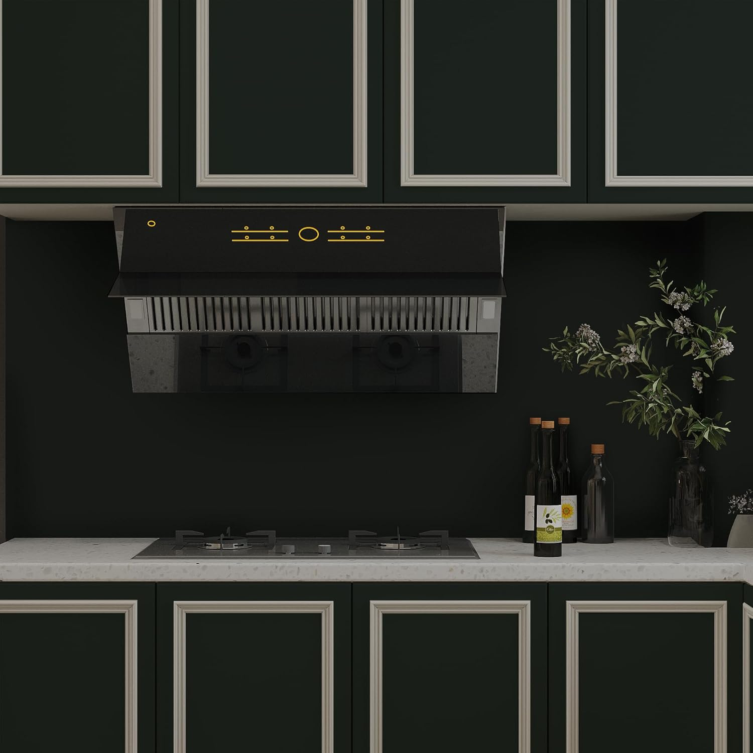 40Cmx3M Dark Green Peel and Stick Wallpaper Solid Color Matte Contact Paper Self Adhesive Removable Waterproof Cabinet Vinyl Wrap 3D Thick Stick on Wallpaper for Furniture Countertop Drawer Decor DIY image number 3