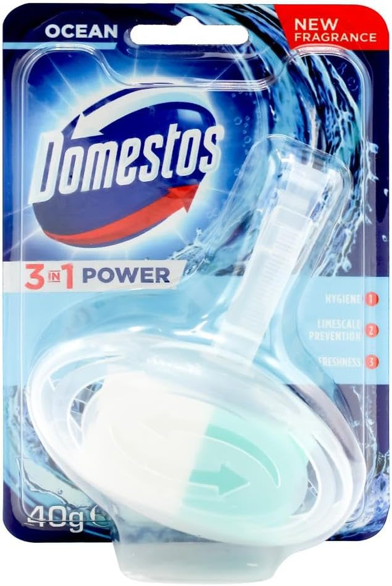 Domestos 3-In-1 Ocean Power Rim Block Toilet Cleaner 40 G
