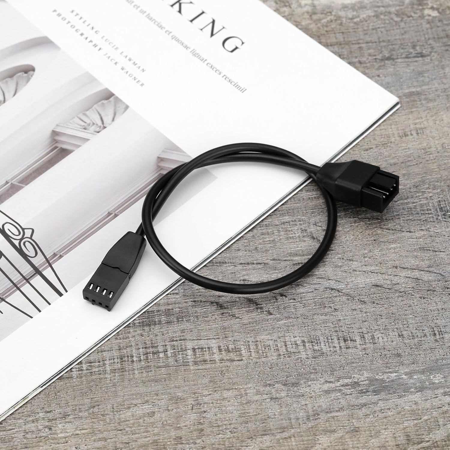 Emagtech 4PCS Fan Extension Cable 4-Pin Female to 4-Pin Male 24AWG PWM Chassis Fan Cable 12V Power Supply Adapter for PWM Case Fans CPU Fans 35Cm image number 4