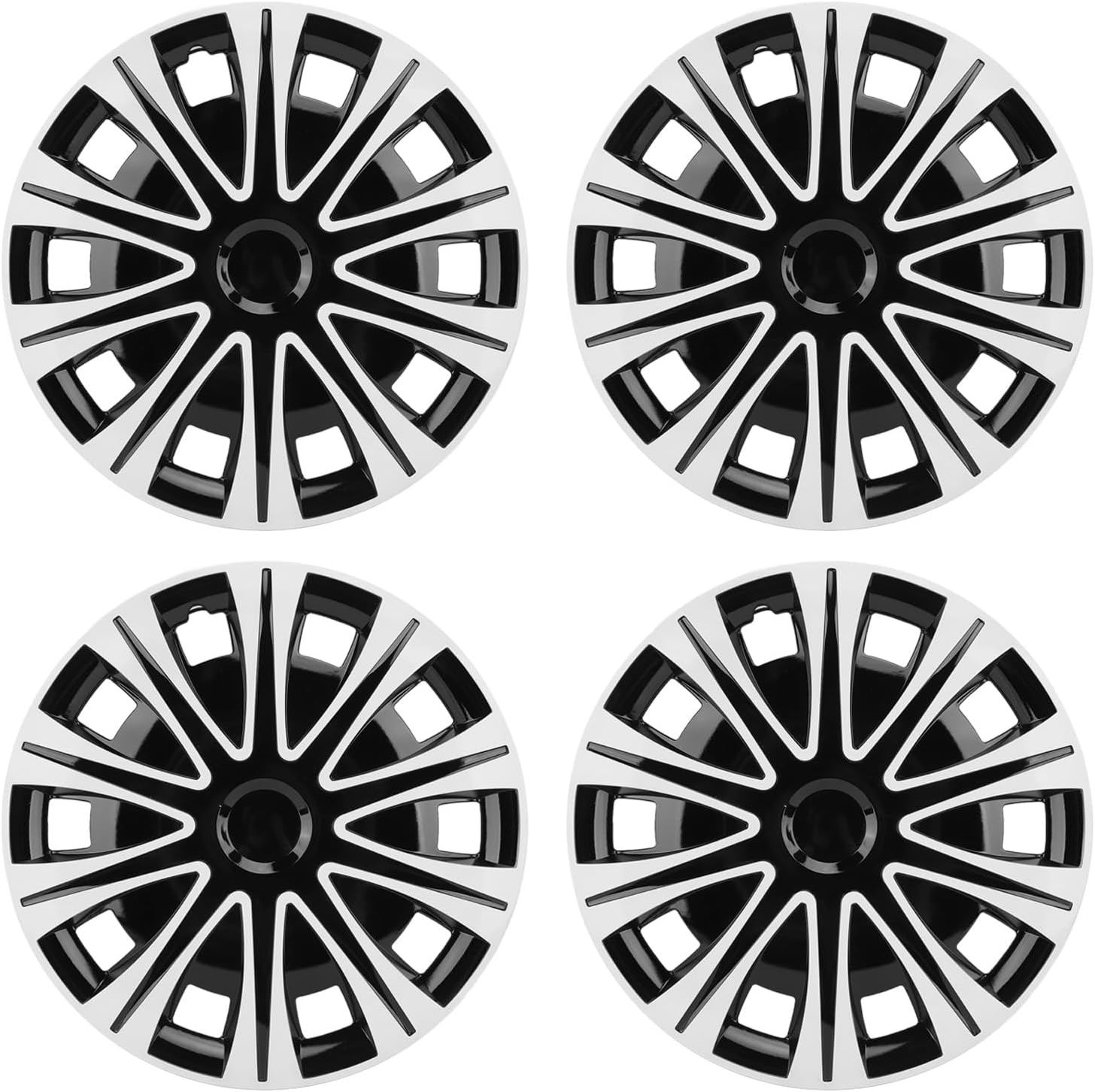 Jiawu 17 Inch Hubcaps Set of 4, Universal Replacement Wheel Cover for R17 Steel Rim, ABS Wheel Rim Cover, Snap on Installation, Automotive Wheel Tire Covers Accessories image number 4