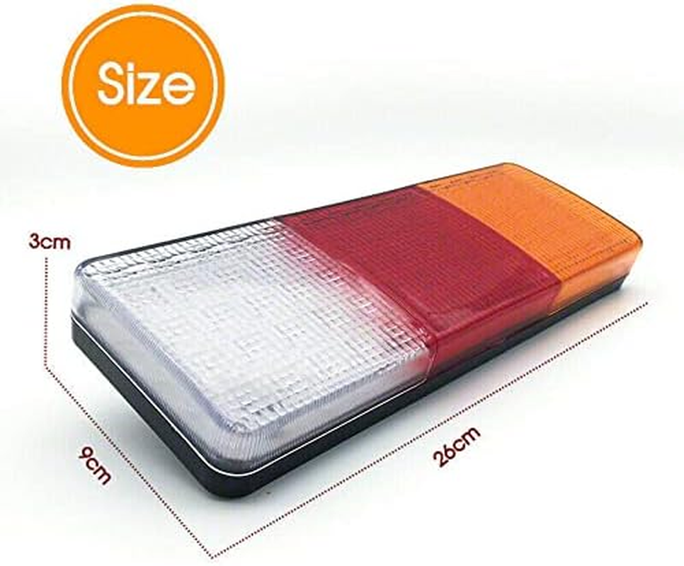 2Pcs 12-24V 75 LED Rear Trailer Tail Lights Caravan Truck Boat Pair Kit Waterproof Rear Lights for Truck, Caravan, Boat, Ute, 4WD & Camper image number 5