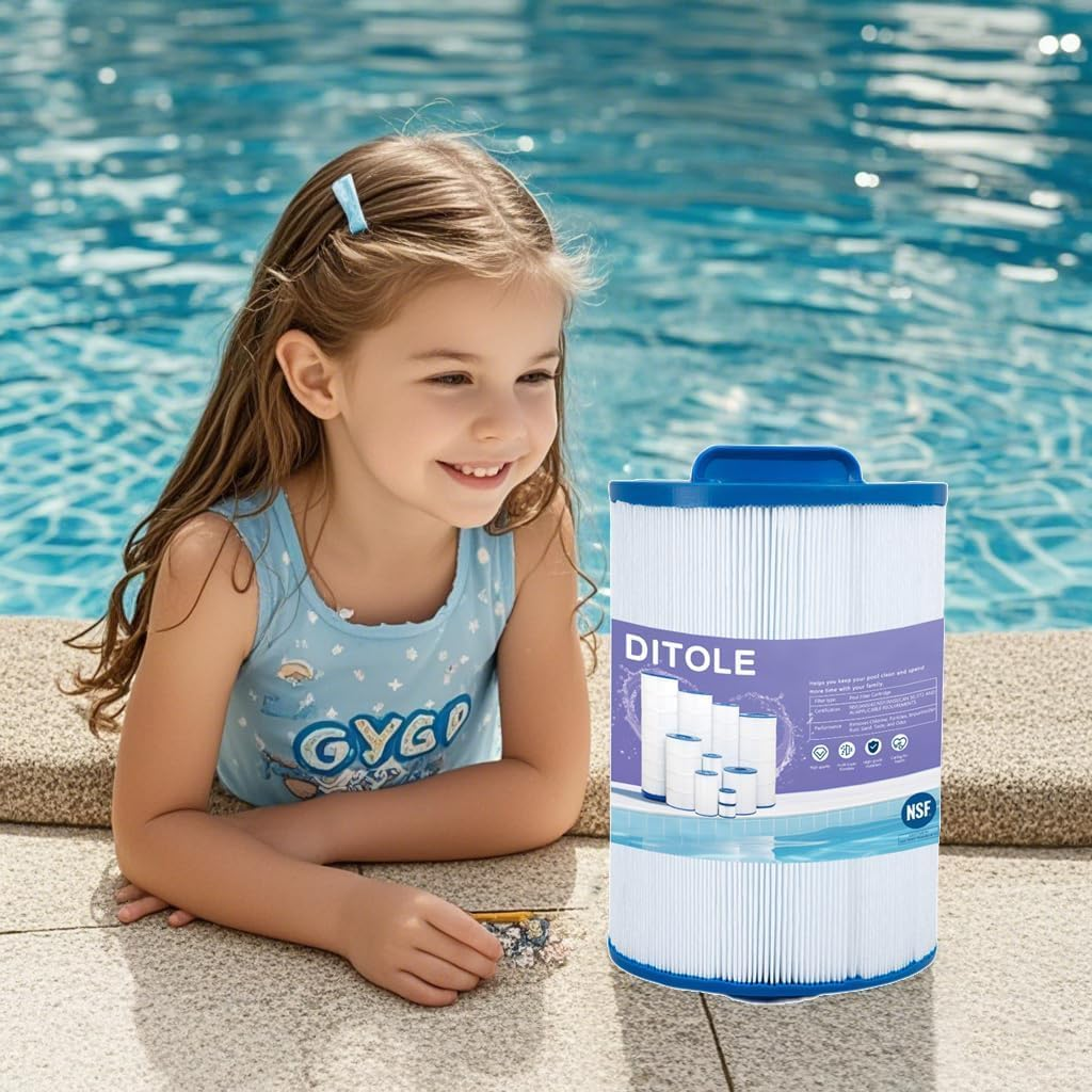 Ditole Hot Tub Filter Replacement Compatible with Unicel 6Ch-940 Spa Filter(1 1/2"" Coarse Thread), 817-0050,PWW50P3 Spa Filter, Filbur FC-0359, 25252, 03Fil1400,Screw in SAE Trilobal Fiber (2 Pack) image number 2