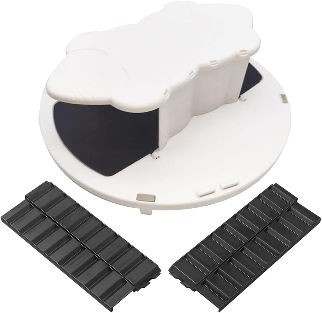 AIMALL Auto-Reset Flip Lid Rat Trap for 5-Gallon Bucket, Humane Reusable Mouse Catcher with Entry Ramps, Indoor Outdoor Rodent Control Tool, 12.2"X3.5"