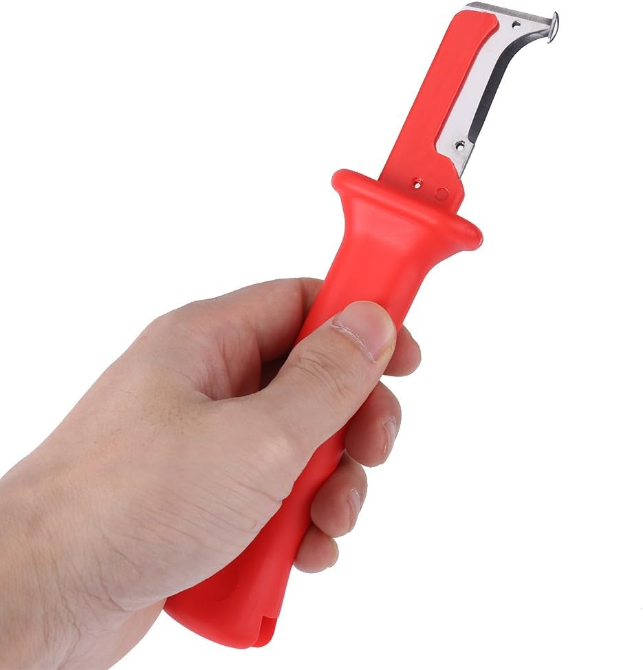 1 PC Cable Knife Stripping Tool, Electrical Insulated Cable Wire Stripper Handheld Cutter with Cap Red,Electric Insulated Dismantling Cable Knife image number 6