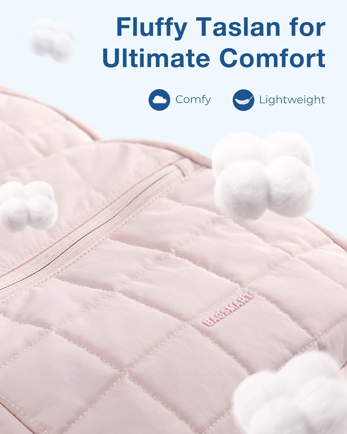 BAGSMART College Laptop Backpack, Travel Laptop Backpack for Women, Quilted Casual Daypack image number 2