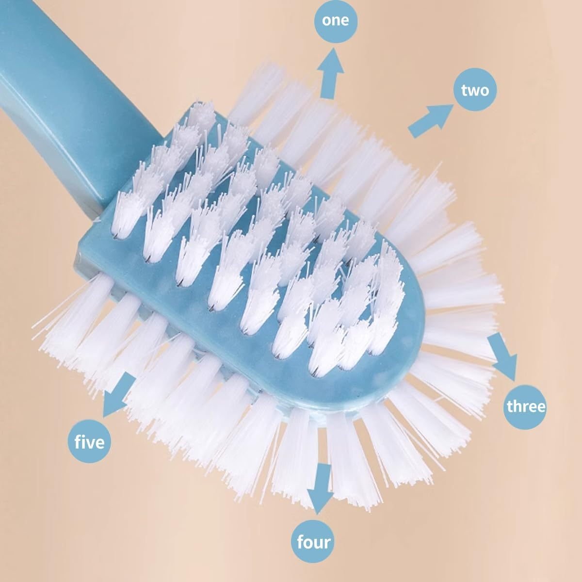 NILLOS Professional Shoe Brush, 3 PCS Portable Cleaning Brush Shoe Washing Brush for Cleaning Clothes and Sneakers (Pink, Blue, Green) image number 4