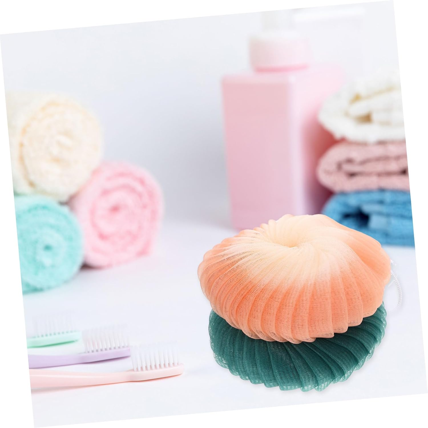 Anneome 3Pcs Body Exfoliating Sea Shell Bath Scrubber for Smooth Skin Travel Loofah For image number 5