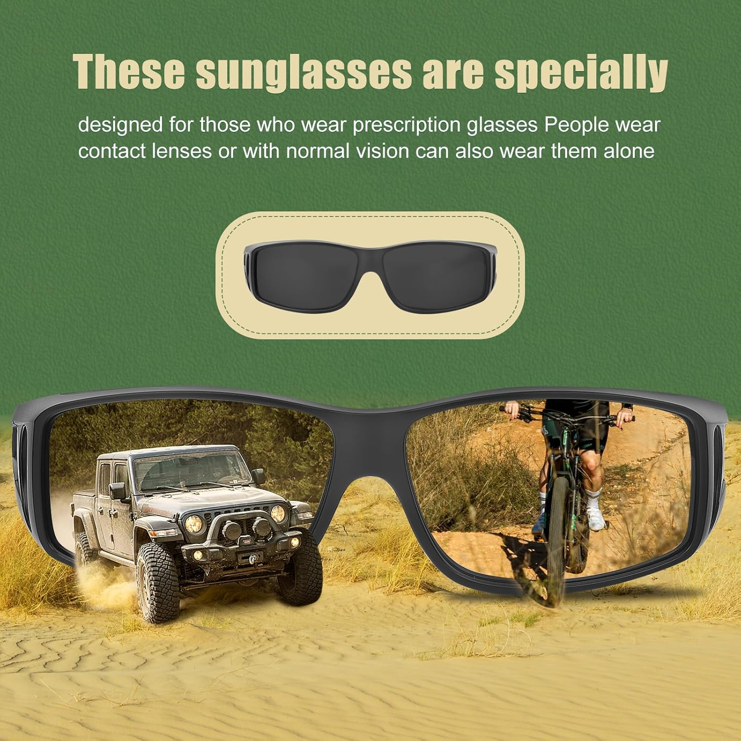 Duduma Polarised Fit over Glasses Sunglasses for Men & Women UV400 Protection Anti-Glare Wrap around Eyewear for Driving Fishing Sports image number 5