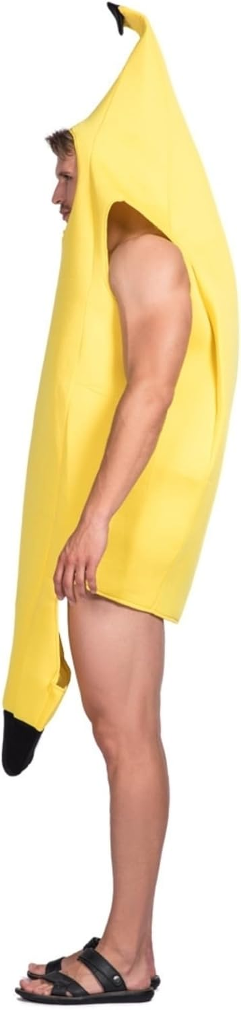 Costume Bay Yellow Banana Costume Bodysuit Fancy Dress Party Cosplay Funny Outfit Buck Hens Brewery Halloween Pub Bubbles Brew Oktoberfest Beer Bottle Hotdog image number 2
