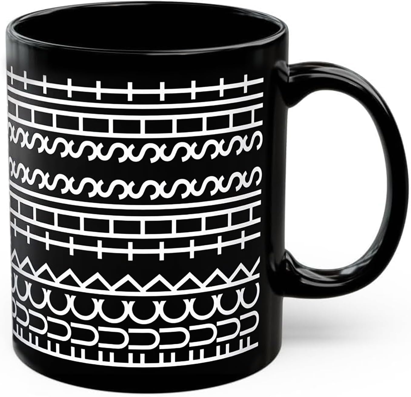 Funny Hidden Message Coffee Mug &ndash; Sarcastic Design in Pattern &ndash; Cheeky Novelty Office, Work, Coworkers, Friends &ndash; Ceramic Tea & Coffee Cup &ndash; Humour Mug for Adults with Attitude (Black) image number 2