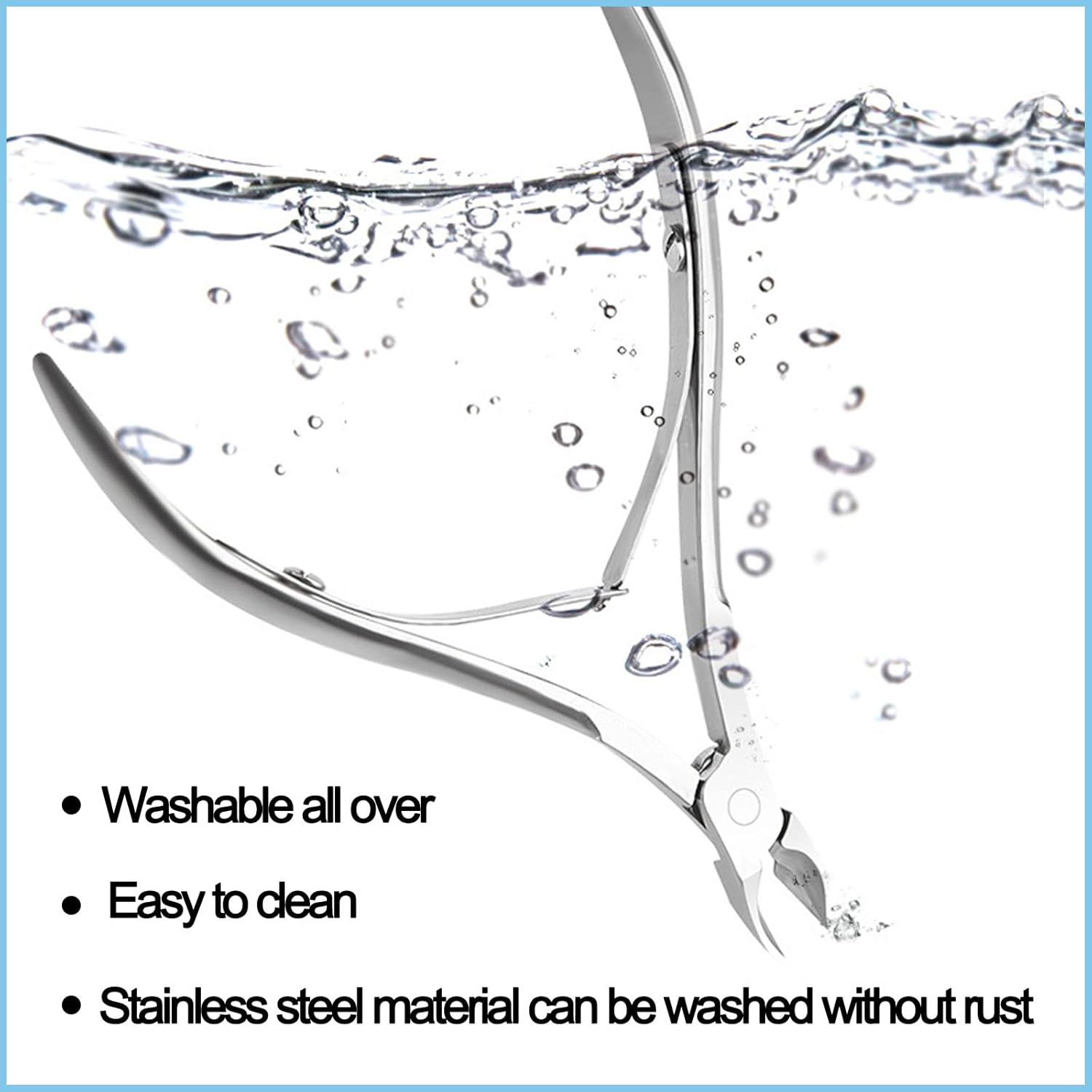 Cuticle Nippers, Cuticle Nippers Stainless Steel with Sharp and Smooth Cut, Cuticle Trimmer Fine for Removing Excess Torn Skin on Fingers and Toes image number 3