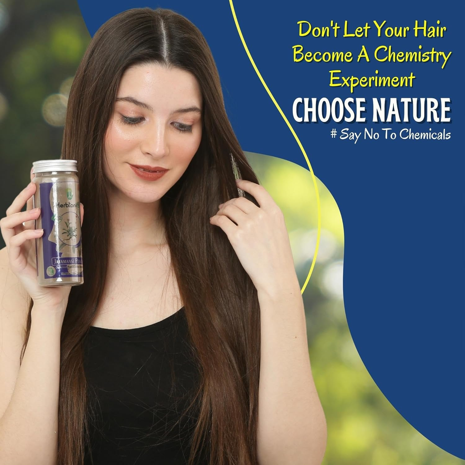 Herbtoniq Combo of 9 100% Natural Jatamansi, Hibiscus, Bhringraj, Brahmi, Soapnut, Aloevera, Fenugreek, Shikakai, Amla Powder for Hair & Scalp Care (Pack of 9, 1300 Gram) image number 3