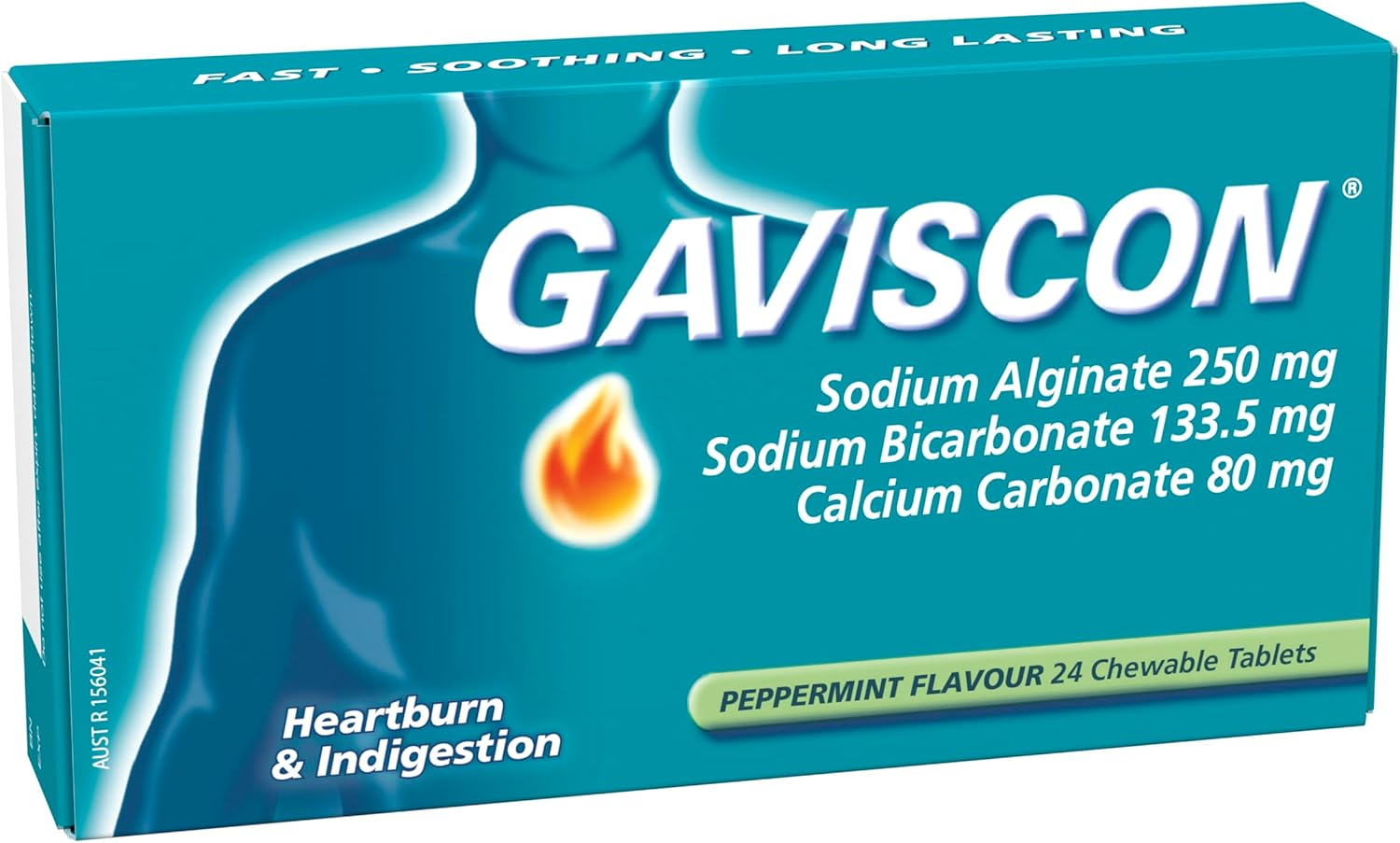 Gaviscon Chewable Peppermint Heartburn & Indigestion Relief Tablets (Count of 24) image number 4