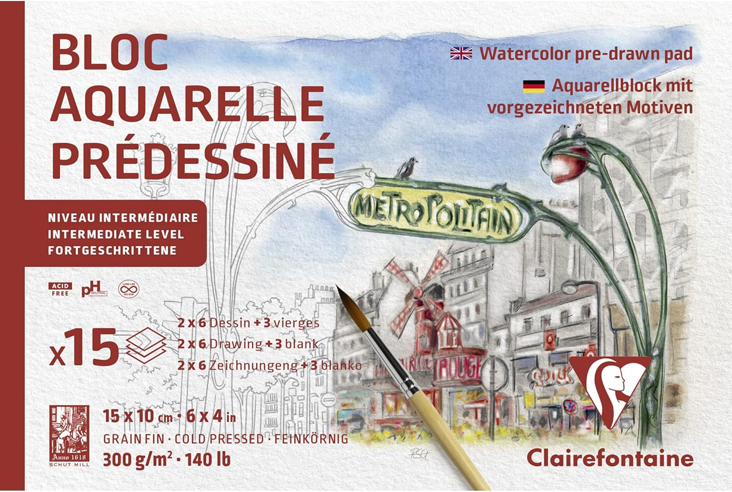 Clairefontaine Etival Watercolour Learning Pad, Cityscapes, 10 X 15 Cm image number 4