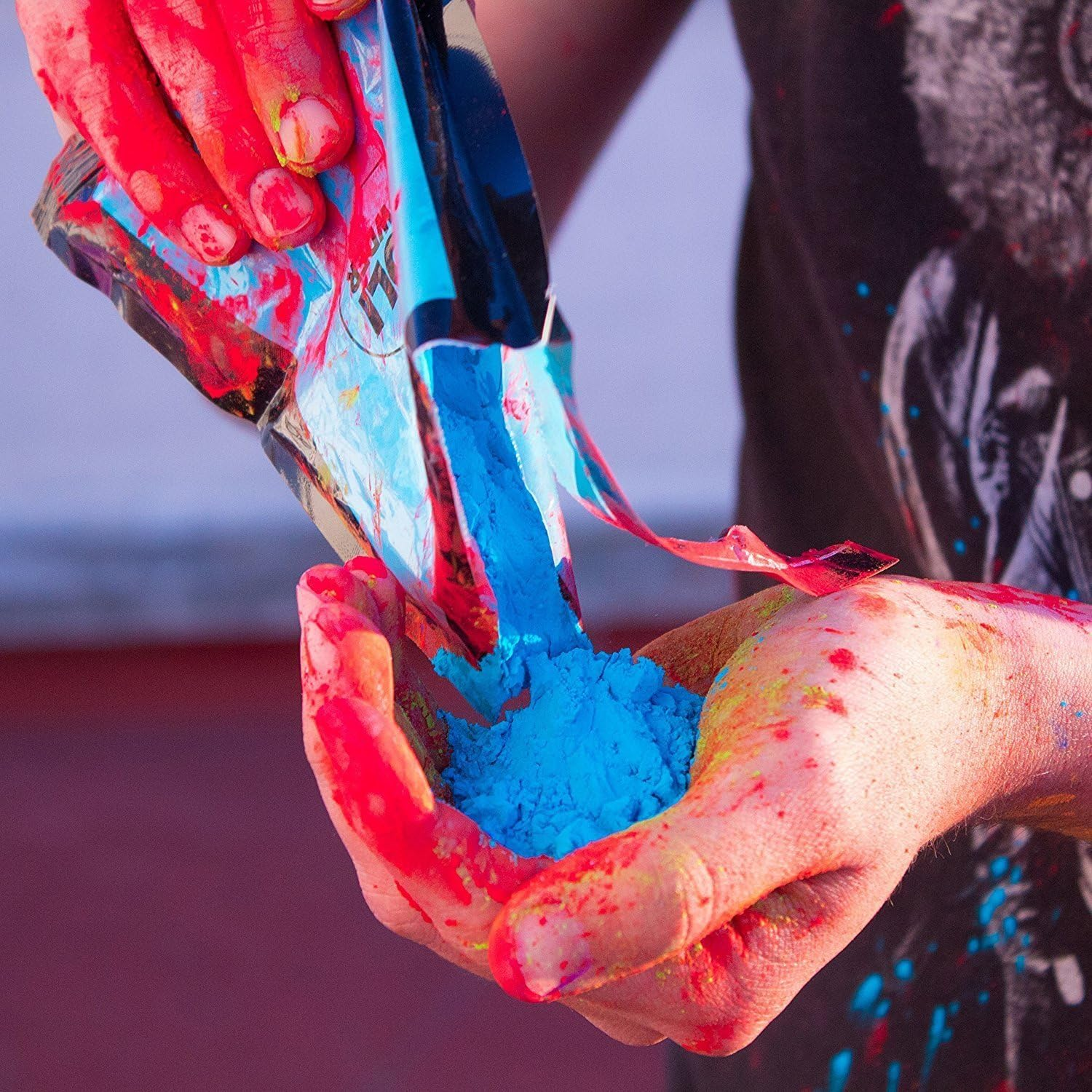 OMG DEAL Gulal Holi Powder-Gulal Colour Powder - Pack of 5, 100G Each, Festival Colours Colour Powder