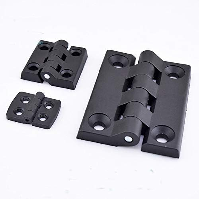 ABS Nylon Hinges, Black Adjustable Folding Door Hinge for Voltage Cabinet/Drawer/Distribution Boxes, 4 Pack, 60 * 50Mm image number 6