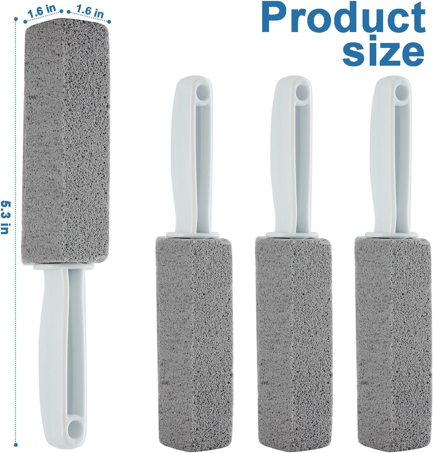 3 Pack Cleaning Pumice Stone for Gas Stove Grates & Top, Pumice Stone Cleaner for Oven with Extra Long Handle, Remove Water Rings and Stains image number 4