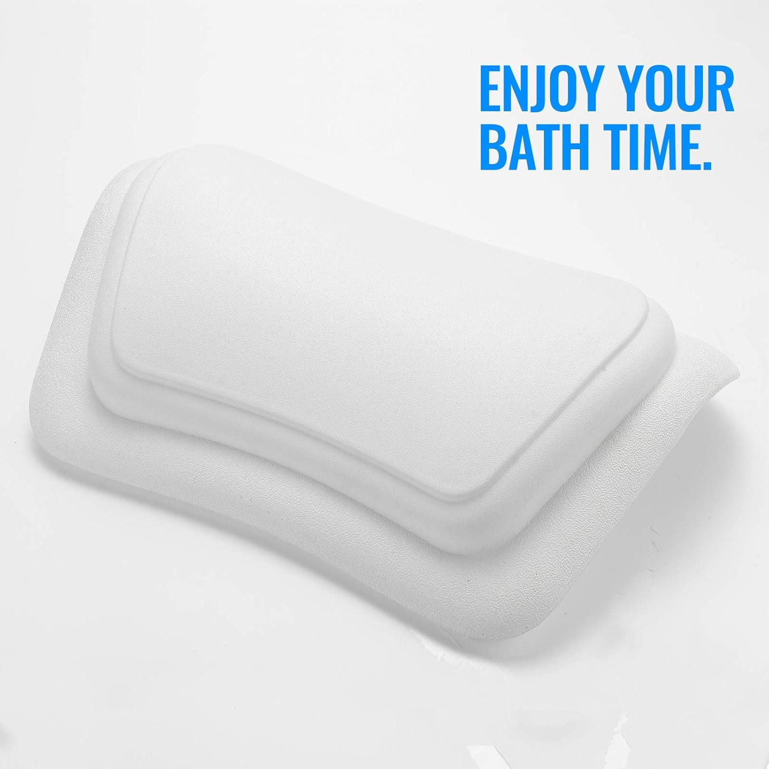 New Generation Bathtub Firm Hard Pillow , One-Piece Molding Seamless Technology Water Resistant Human Engineering Design to Support Head and Neck Bath Pillow Fit for Rectangular Tub Only (13X8In) image number 1