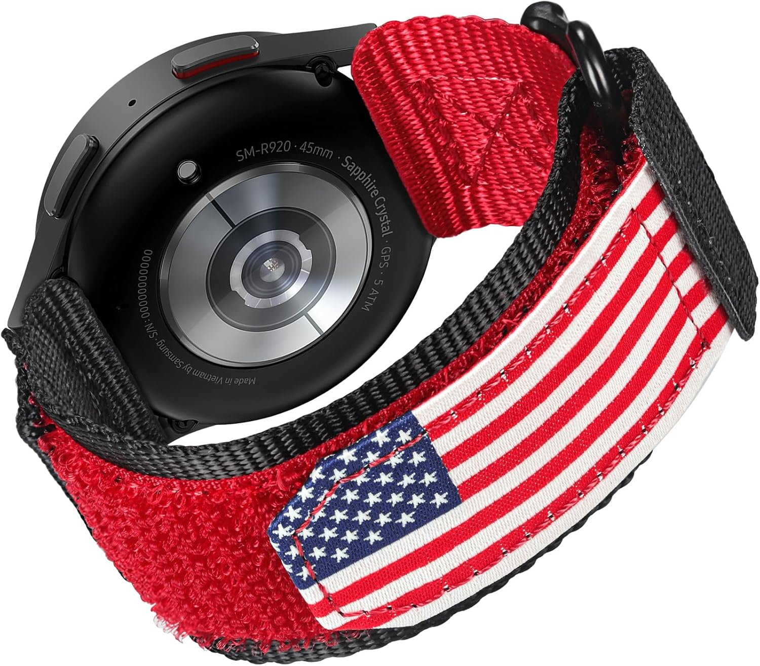 HEMSUT Wide Nylon Hook & Loop Watch Band with Metal Buckle, Quick Release 20Mm/22Mm for Outdoor Sports Smartwatches