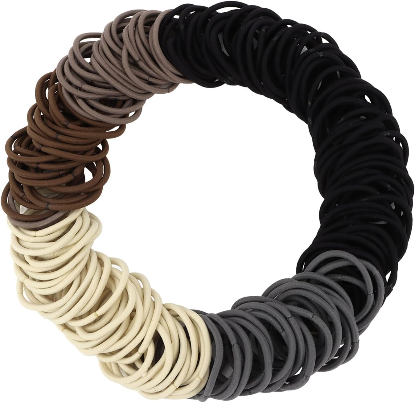 Bumlofa Pack of 200 Minimalist Monochrome Hair Bobbles Plain Hair Accessories Essence Ideal for Hair Bobbles Girls & Hair Scrunchies Women image number 5