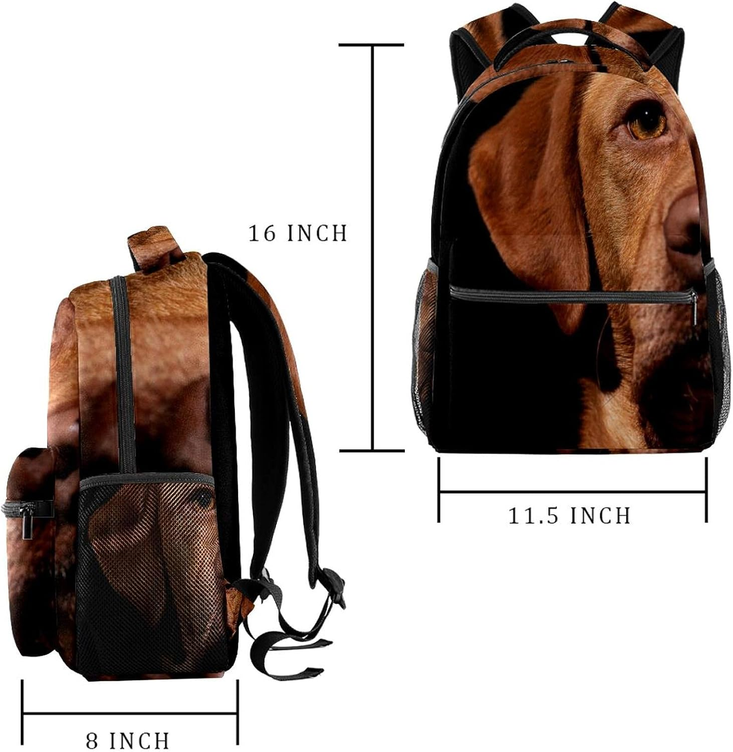Labrador Dog Head Backpack Students Shoulder Bags Travel Bag College School Tote Backpacks image number 2