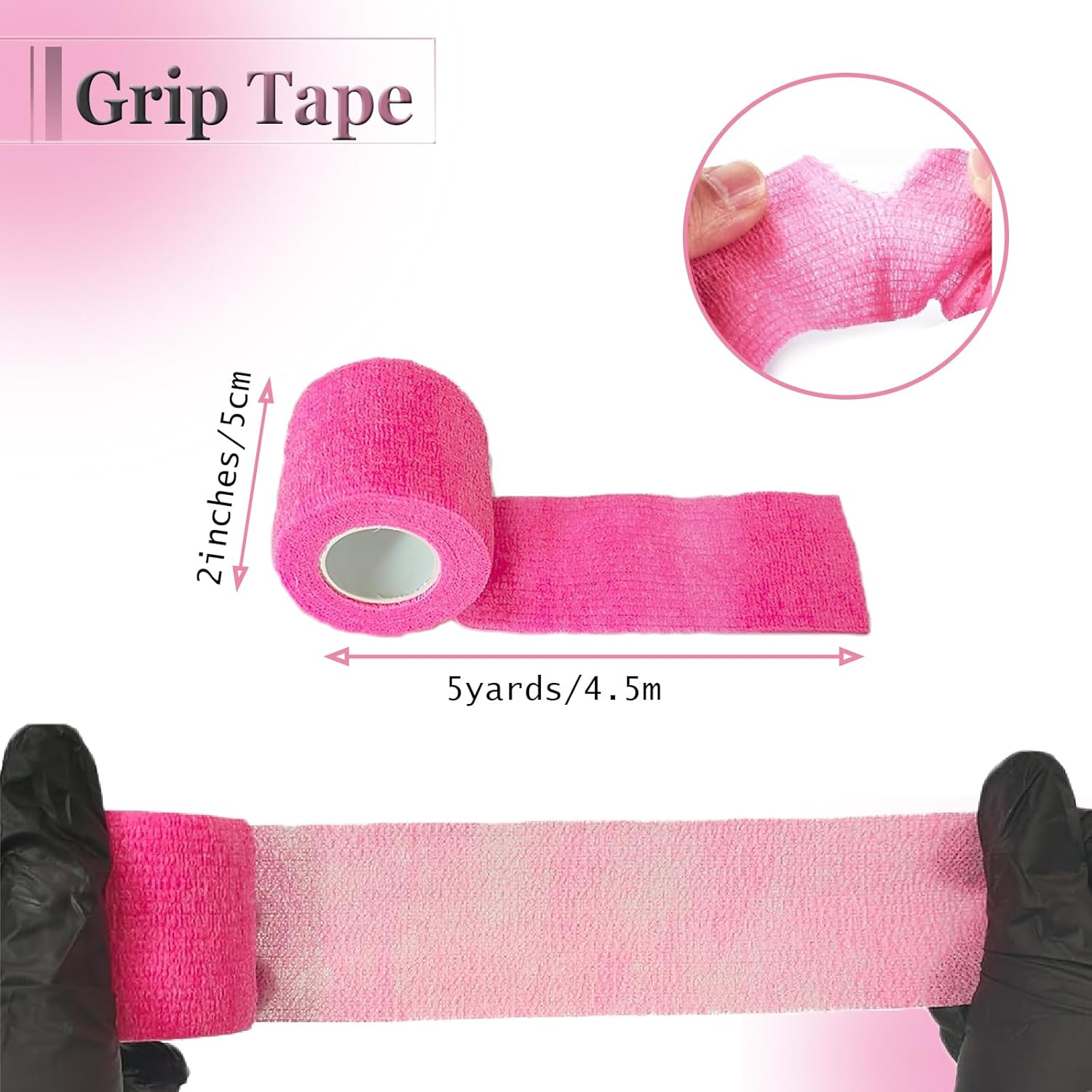 206PCS Tattoo Machine Covers with Grip Wrap - SOTICA 200PCS Pink Tattoo Pen Covers 2.56&times;7.1" Machine Wraps and 6PCS Black Self-Adhesive Bandage for Tattoo Supplies