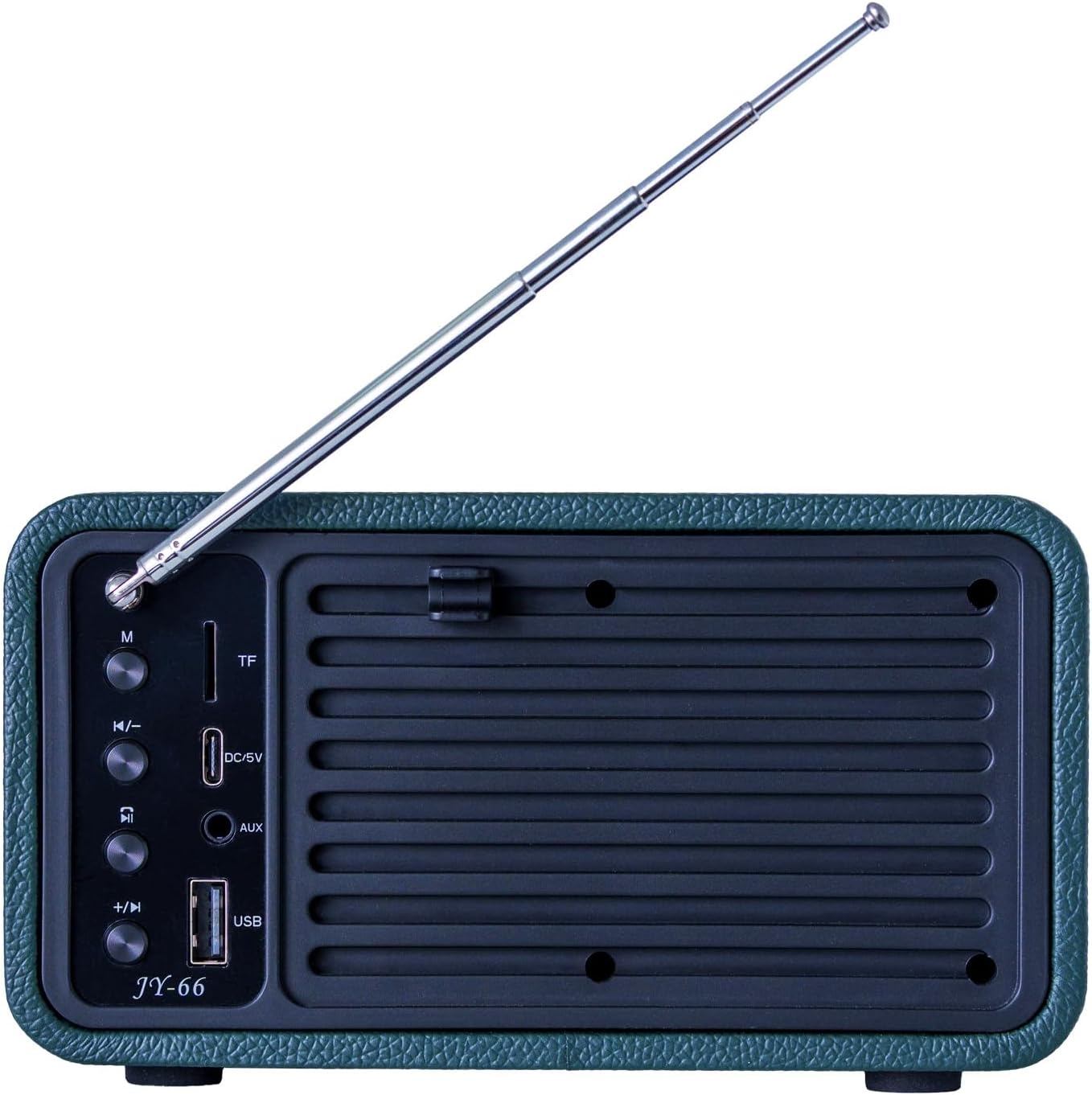 Bentmax Vintage Radio FM Radio with Bluetooth Retro Bluetooth Speaker with SD/USB Memory Music Player Function, Wireless Streaming from Smartphone, up to 10 Hours Playback (Leather Green)