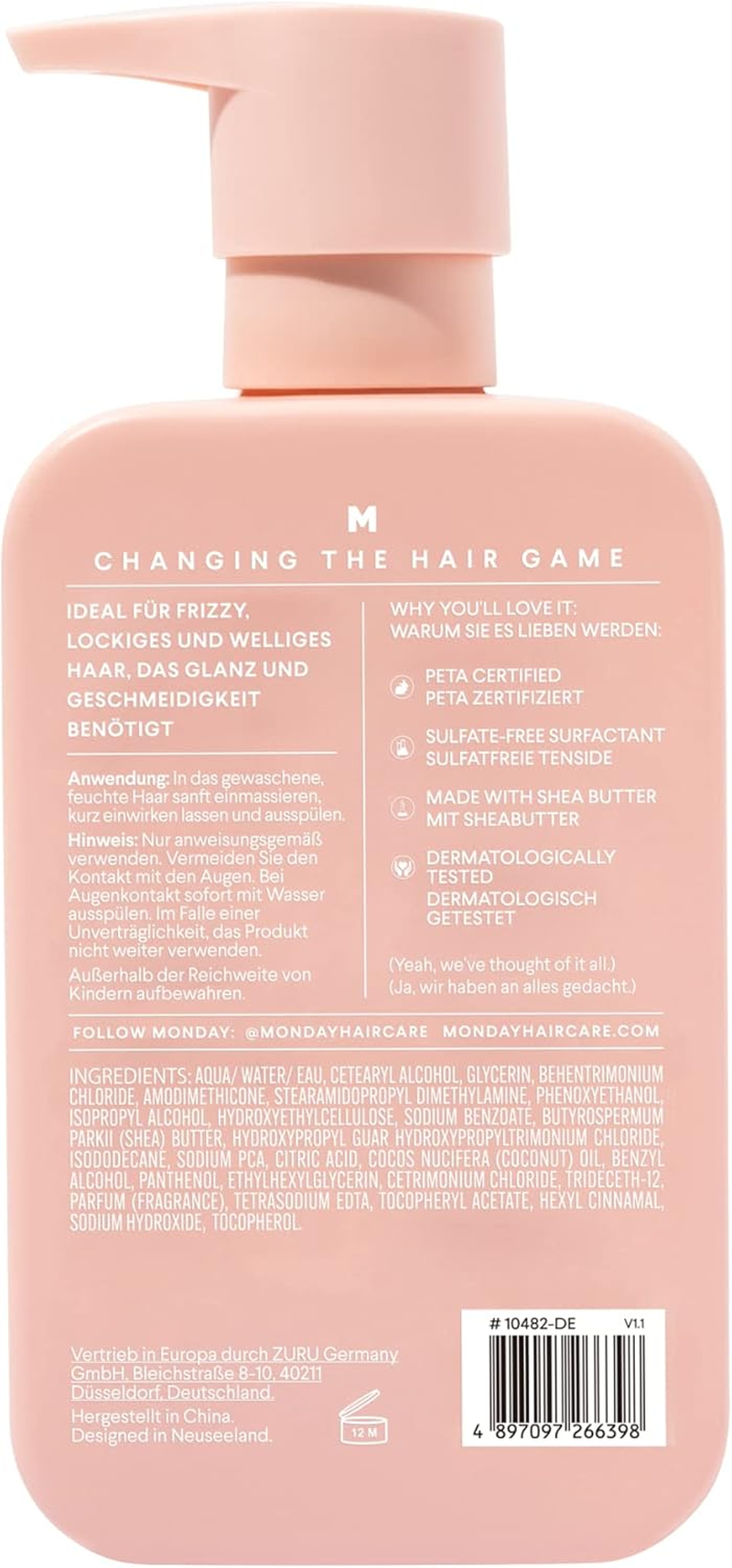 MONDAY Haircare Conditioner Smooth Antifrizz 350 Ml image number 2