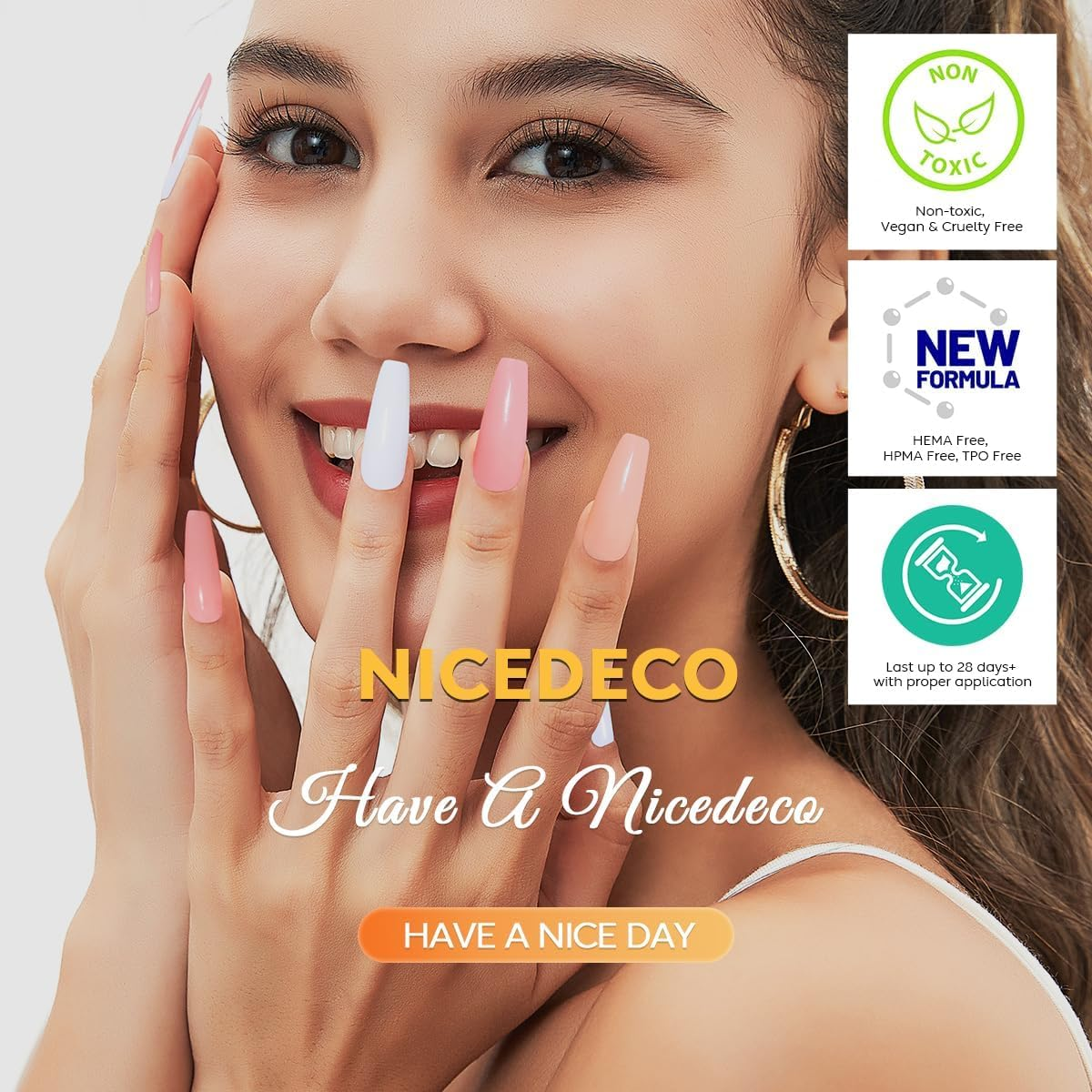 Nicedeco Gel No Wipe Matte Top Coat 15Ml Soak off Matte Finish Long Lasting DIY Home Nail Salon Cruelty-Free & Vegan image number 3