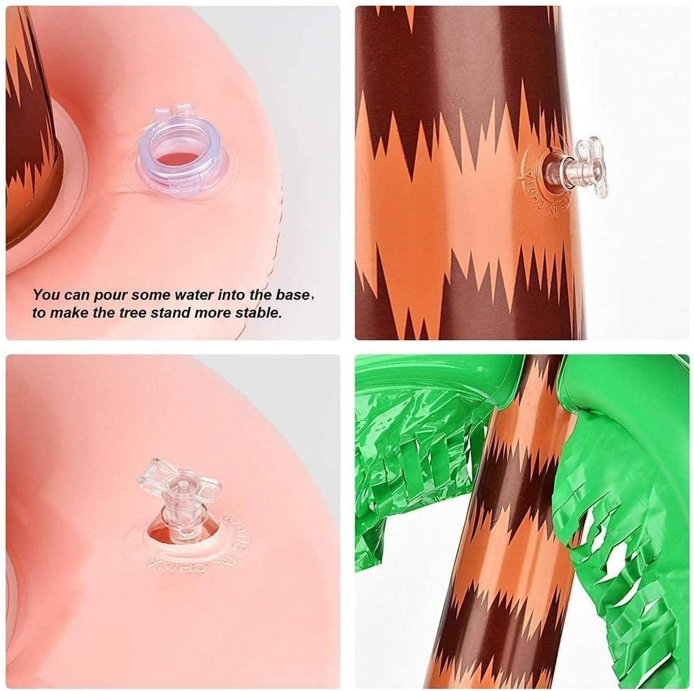 The Dreidel Company Inflatable Palm Tree Luau Decorations, Large 5.5 Ft, Tiki Pool Parties, Beach Party, Birthday Event, Outdoor Swimming, 66" Inches/5.5' Feet Tall, (2-Pack) image number 5