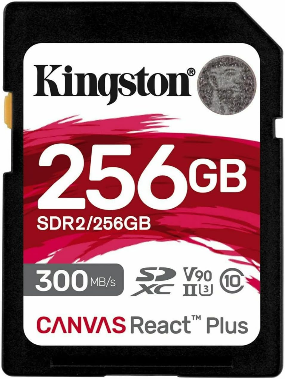 Kingston 256 GB Canvas React plus SD Memory Card, Black image number 1