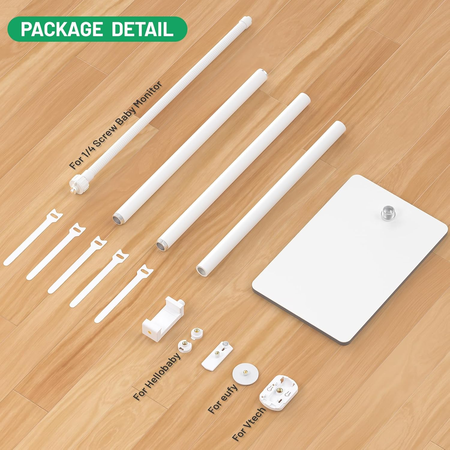 Itodos Baby Monitor Floor Stand Holder for Infant Optics DXR-8 Pro, Motorola,Arlo,Vava,Owlet,Vetch Baby Monitor,Keep Baby Away from Touching,More Safety (IT0160-AB) image number 2