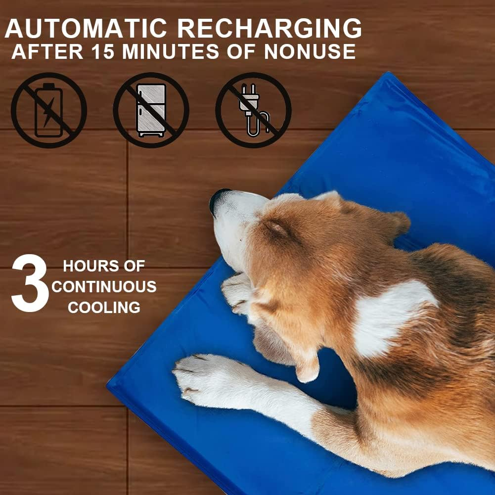 Xhuangtech Dog Cooling Mat, Extra Large Self Cooling Mat for Dogs and Cats Pets Summer Sleeping Mattress Accessories for Bed or Car (XL - 81 X 96 Cm) image number 4