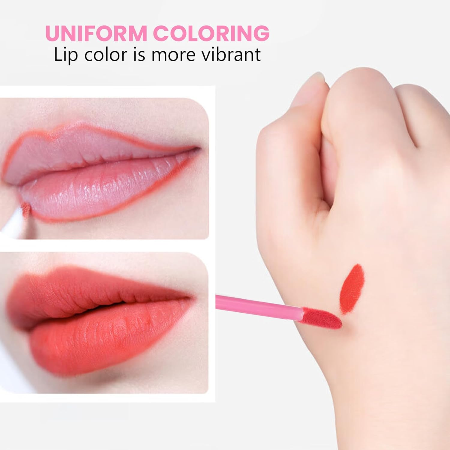 Agwenkui 200 PCS Disposable Lip Brush Wands Lipstick Applicator Lip Gloss Concealer Brushes - Disposable Lip Brush Wands for Lipstick Applicator Makeup Brushes (Hygienic Single Use) image number 1