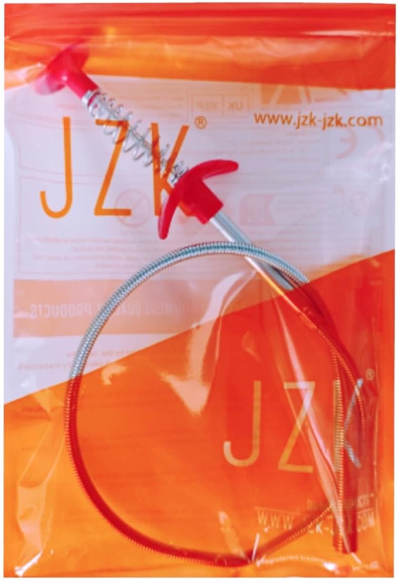 JZK 60CM Kitchen Bathroom Sink Drain Pipe Unblocker Tool, Four-Jaw Handle Spring Grabber Tool, Drain Cleaning Brush Bendable Flexible Long Wire Rod Stick, Pipe Dredging Tool for Sink Blockages image number 6