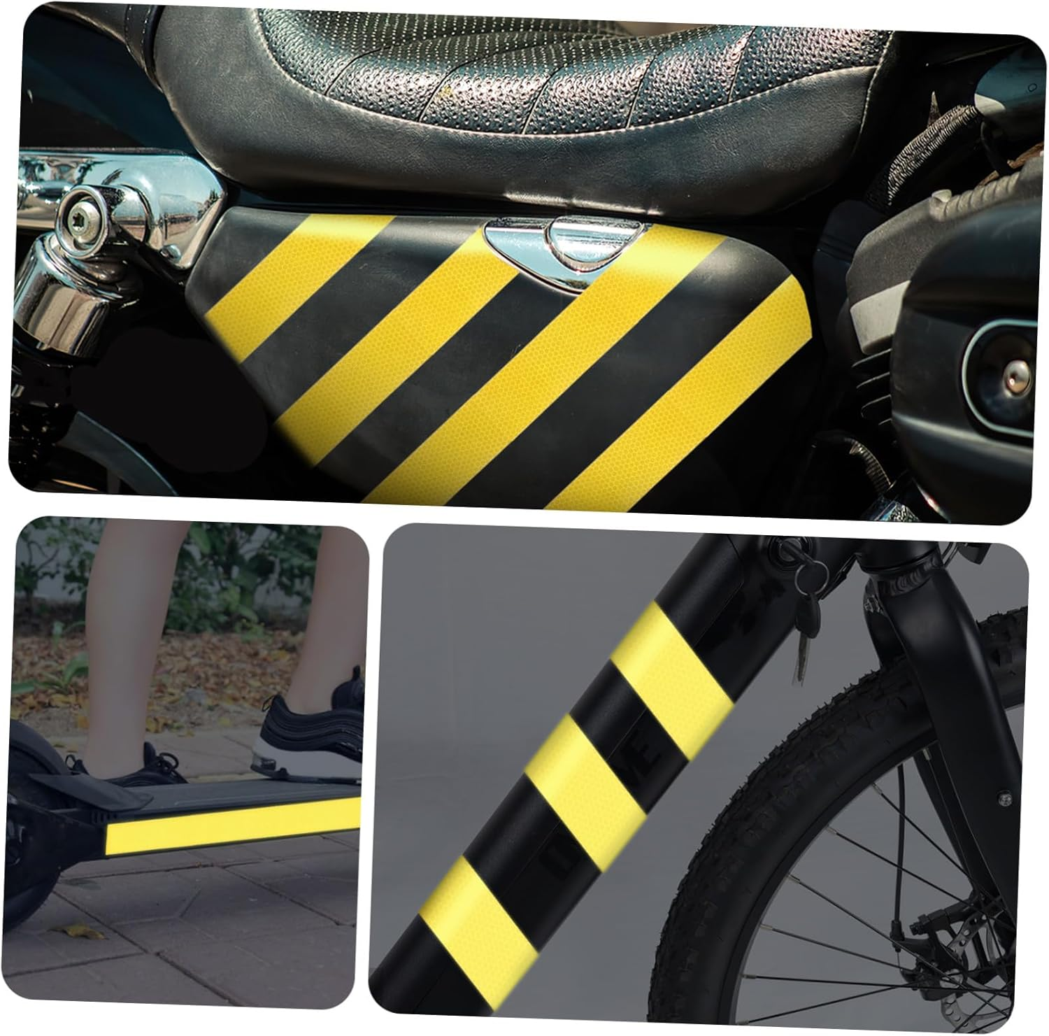 Reflective Tape for Driveways High Visibility Yellow Road Warning Tape Self-Adhesive Safety Strip for Mailbox Fire Hydrants Parking Lots and Construction Sites