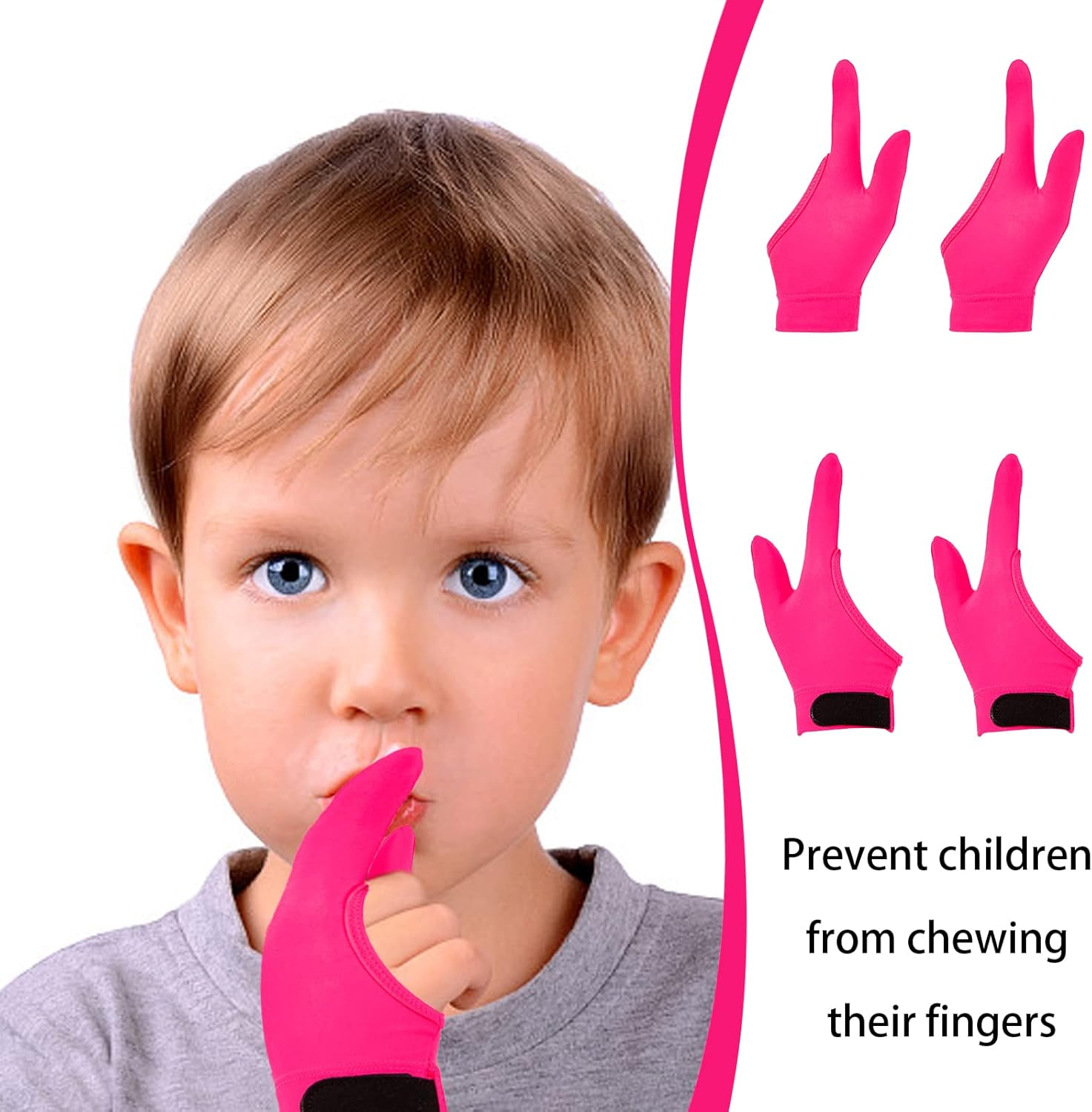 4Pcs Kids anti Thumb Sucking Glove - Chewy Compression Thumb Guard for Ages 5-12 image number 3